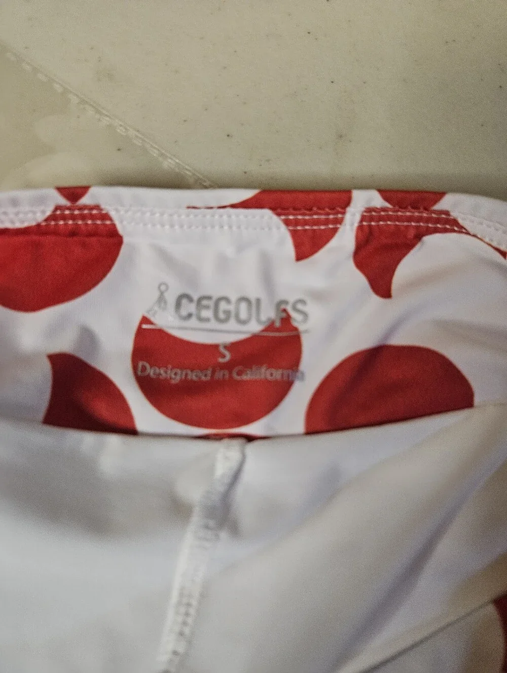 ACEGOLFS Hyper-prep Silky 19 Inch High Waist Skort UPF50+ Red & white Small New